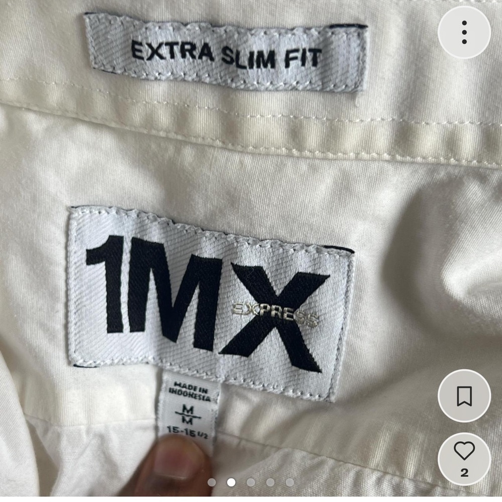 White cotton button-up - Picture 3 of 5